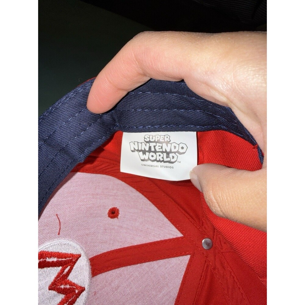 Nintendo Super Mario Bros. Red Snapback Hat 100% Cotton Universal StudiosParks. - Picture 4 of 6